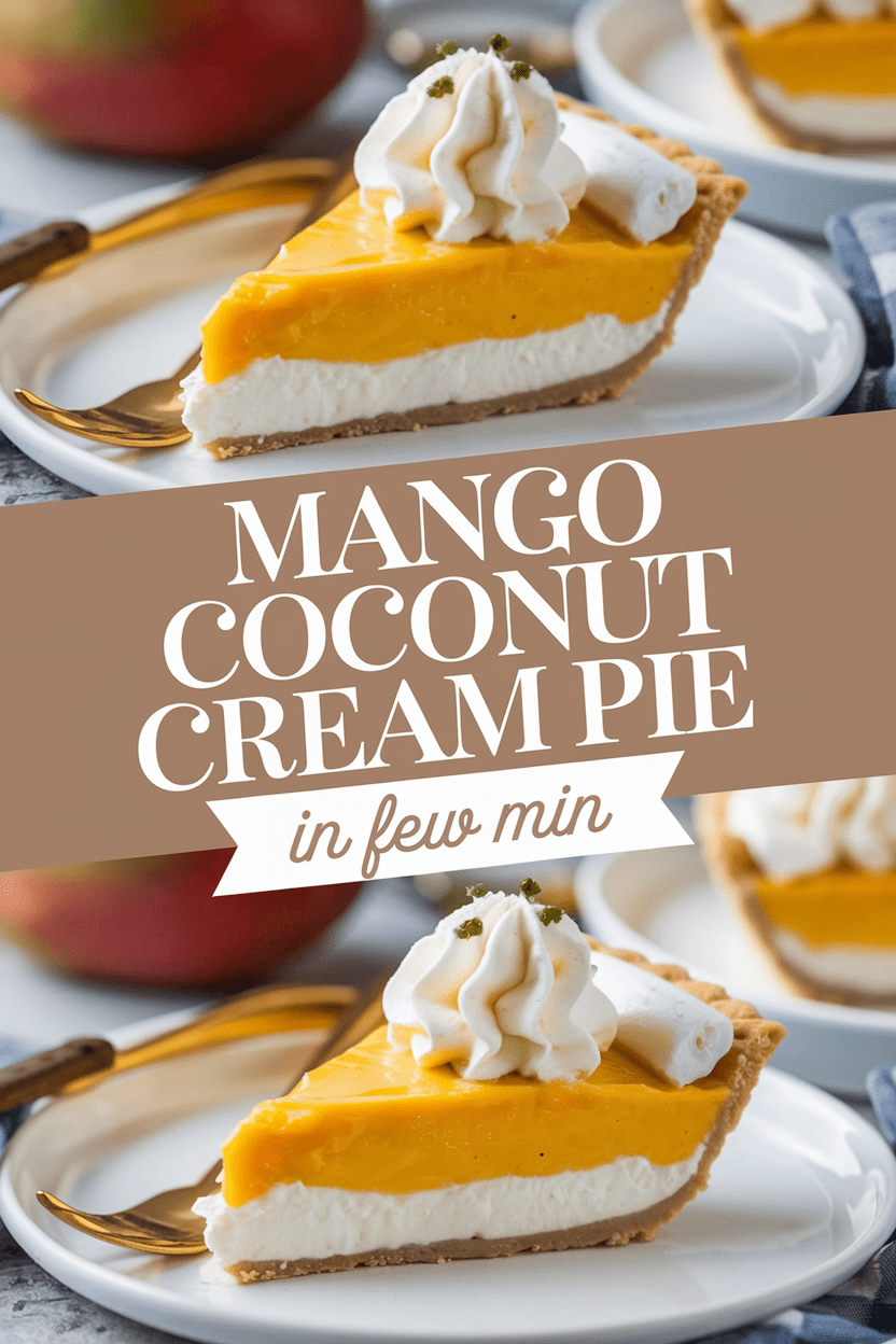 Mango Coconut Cream Pie