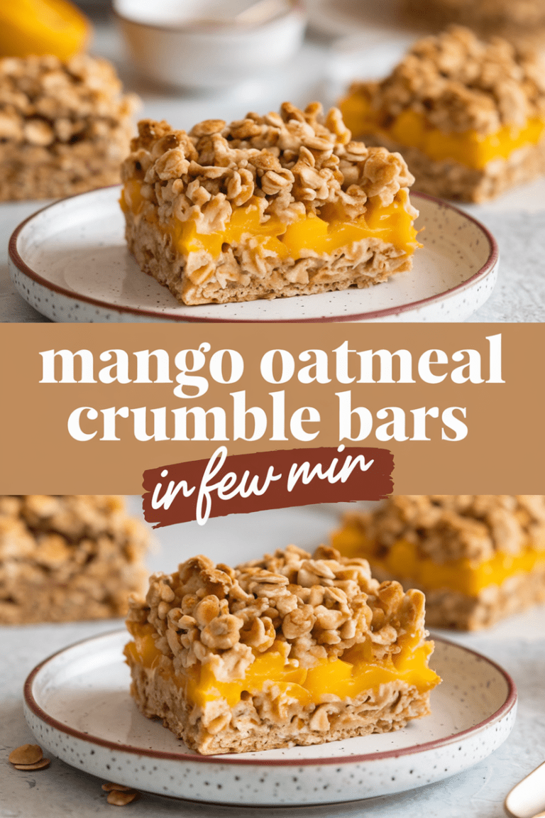 Mango Oatmeal Crumble Bars