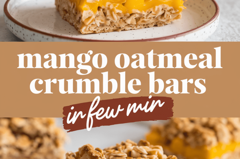 Mango Oatmeal Crumble Bars