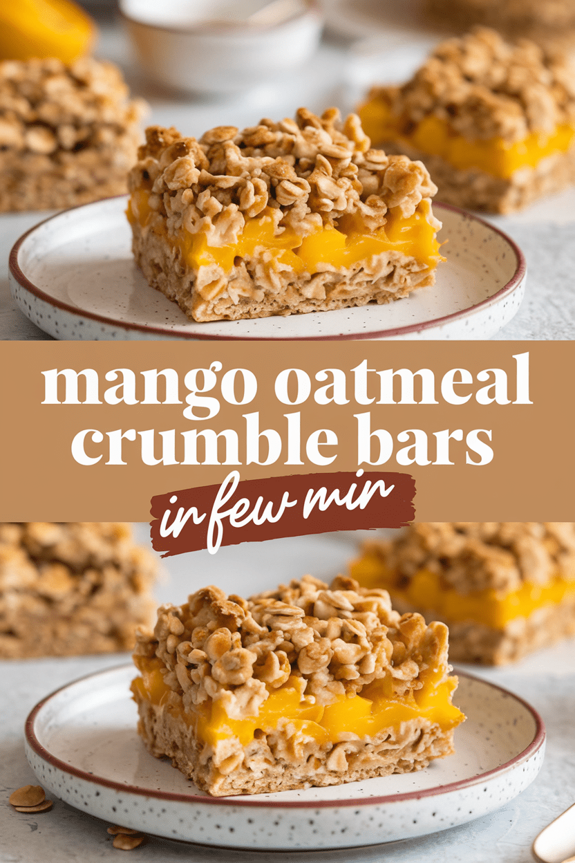 Mango Oatmeal Crumble Bars