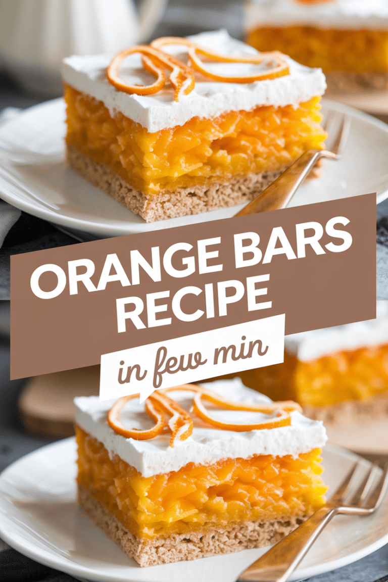 Orange Bars Recipe