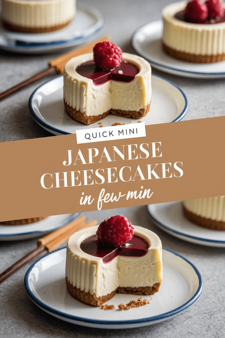 Quick Mini Japanese Cheesecakes