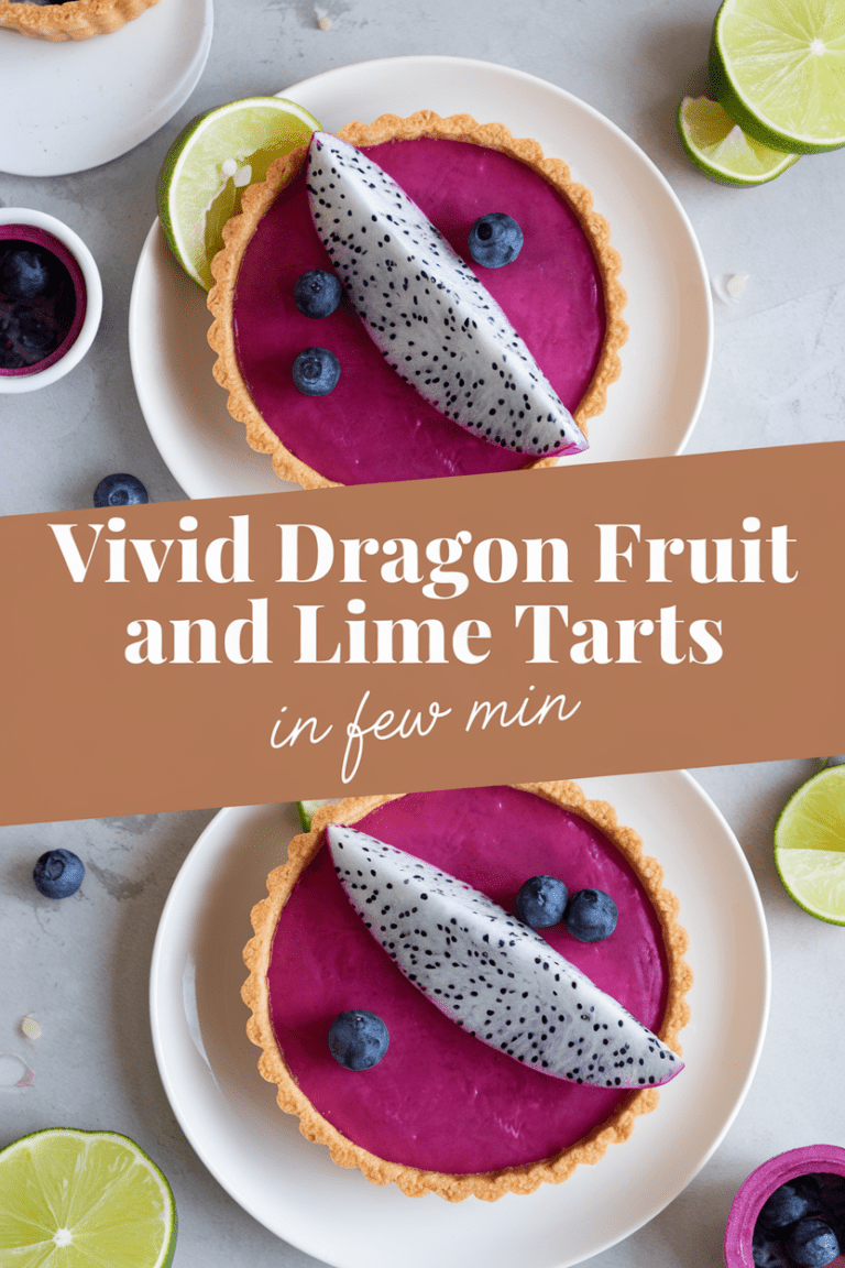 Vivid Dragon Fruit and Lime Tarts