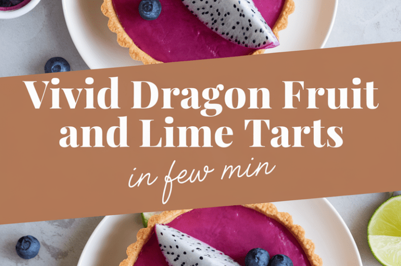 Vivid Dragon Fruit and Lime Tarts
