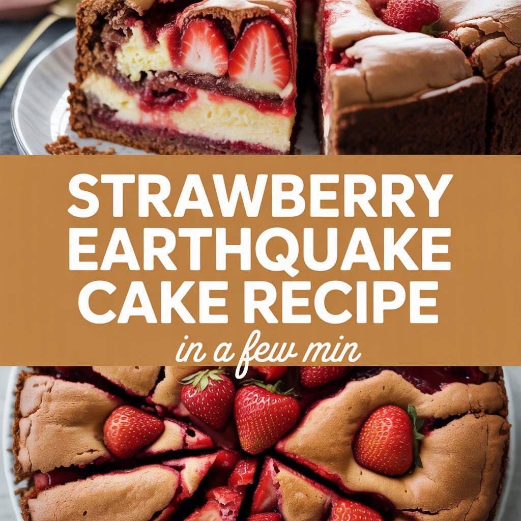 Strawberry Earthquake Cake