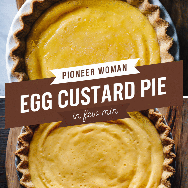 Pioneer Woman Egg Custard Pie Recipe