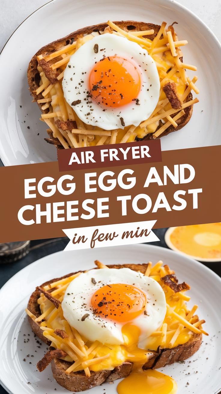 Air Fryer Egg and Cheese Toast