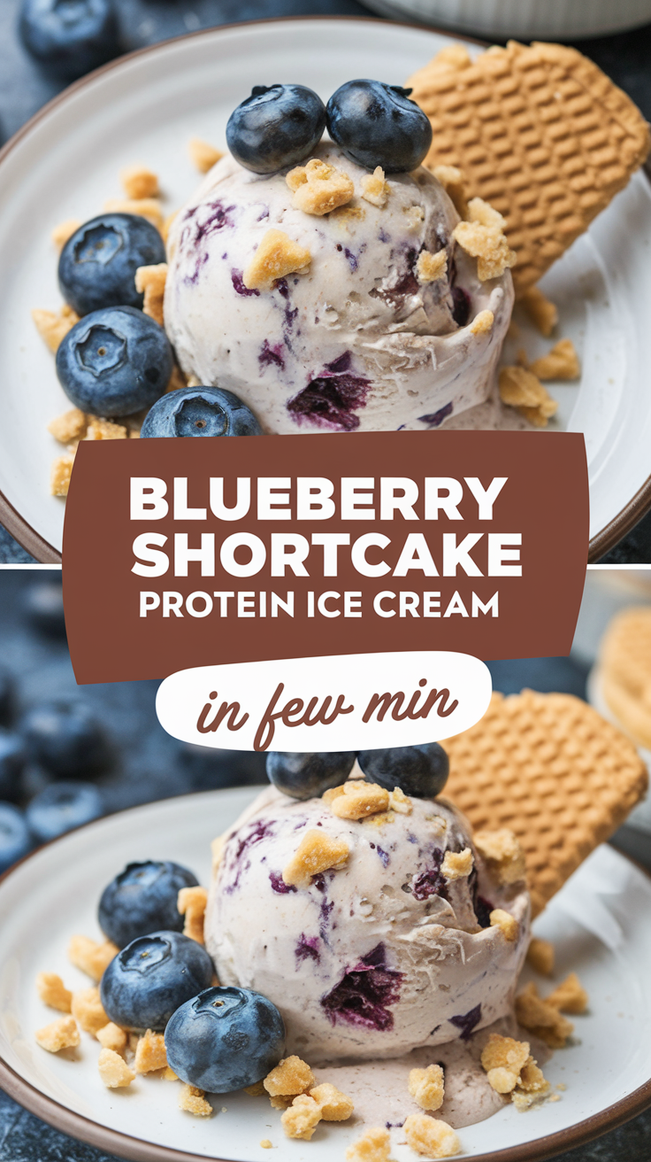 Blueberry Shortcake Protein Ice Cream