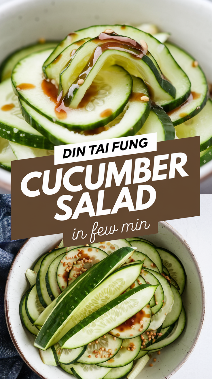 Din Tai Fung Cucumber Salad – Fresh, Crunchy, and Bursting with Flavor