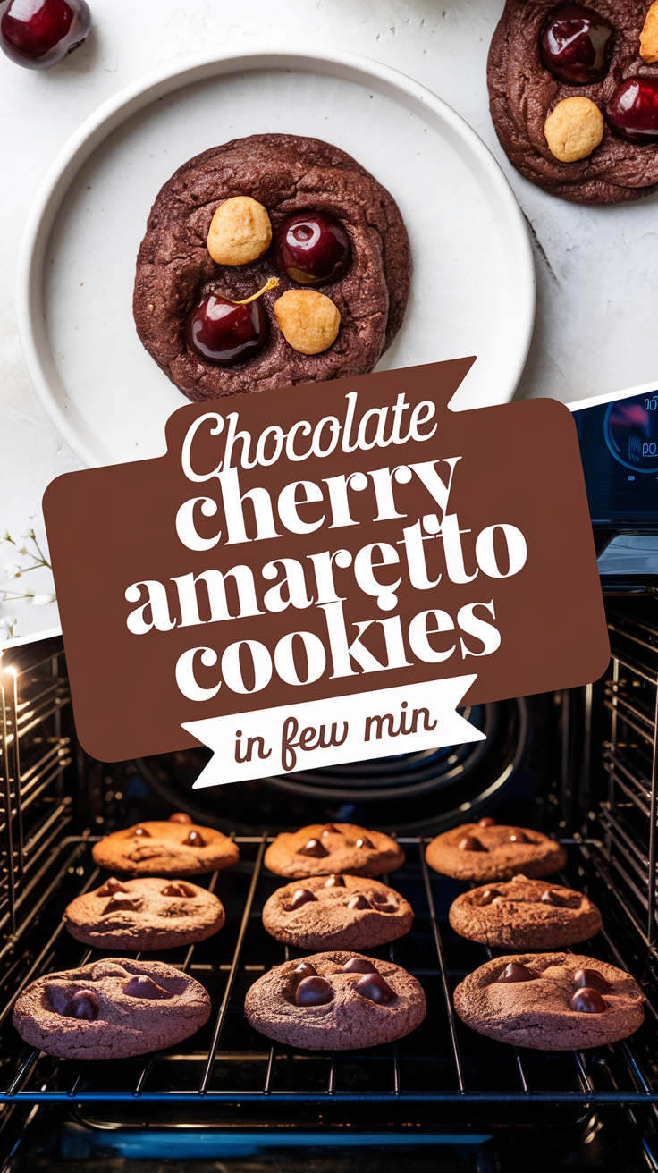 Chocolate Cherry Amaretto Cookies Recipe