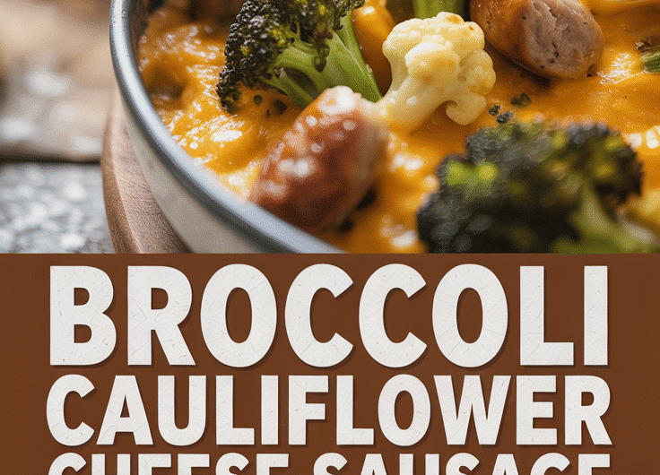 Broccoli Cauliflower Cheese Sausage Bake