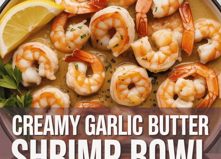 Creamy Garlic Butter Shrimp Bowl