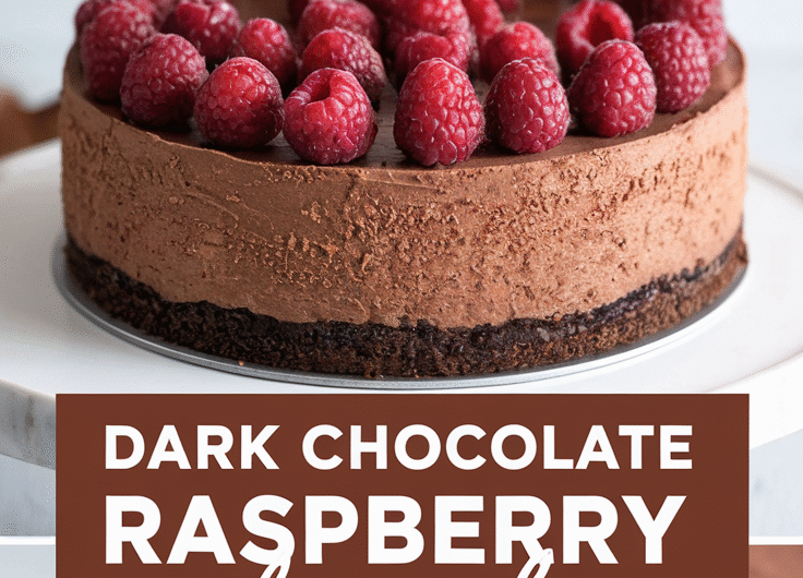 Dark Chocolate Raspberry Cheesecake