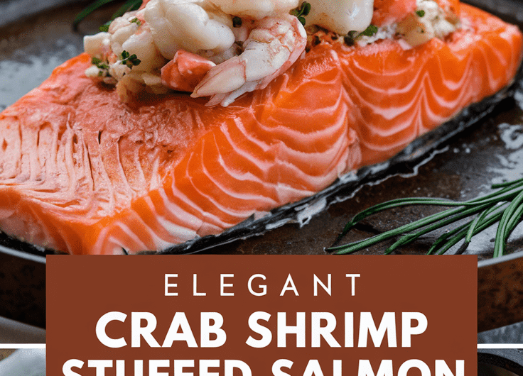 Elegant Crab Shrimp Stuffed Salmon