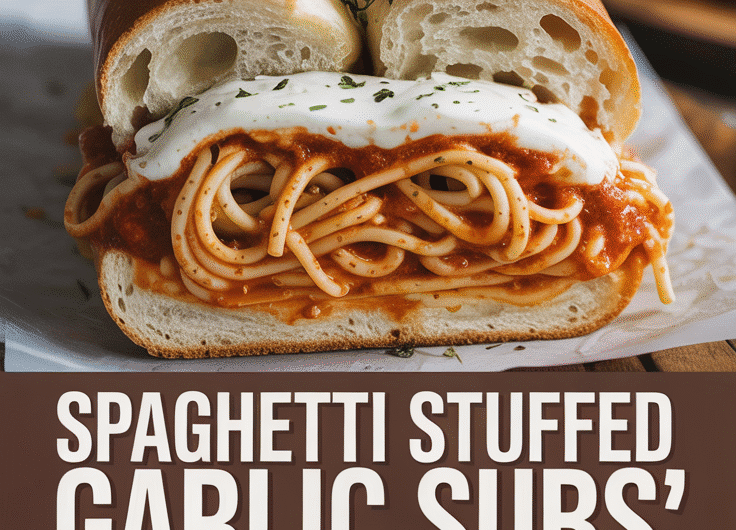 Spaghetti Stuffed Garlic Subs