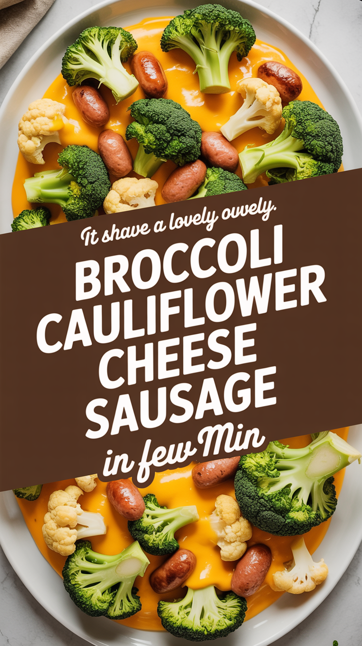 Broccoli Cauliflower Cheese Sausage Bake