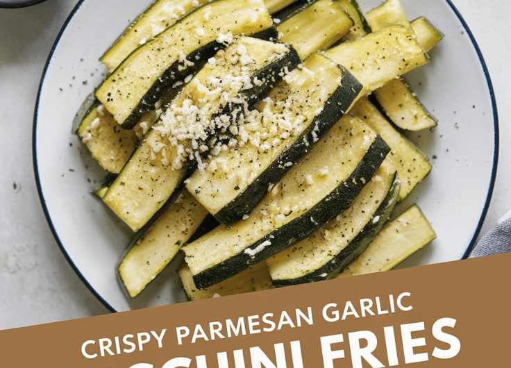 Crispy Parmesan Garlic Zucchini Fries