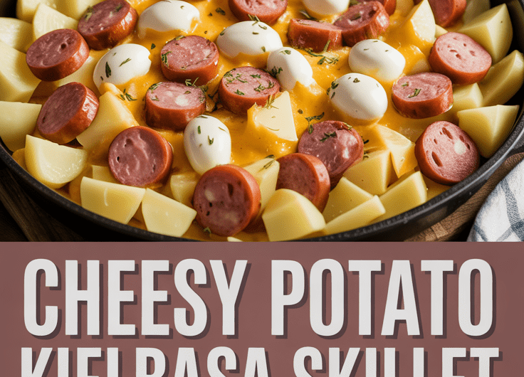 Cheesy Potato Kielbasa Skillet
