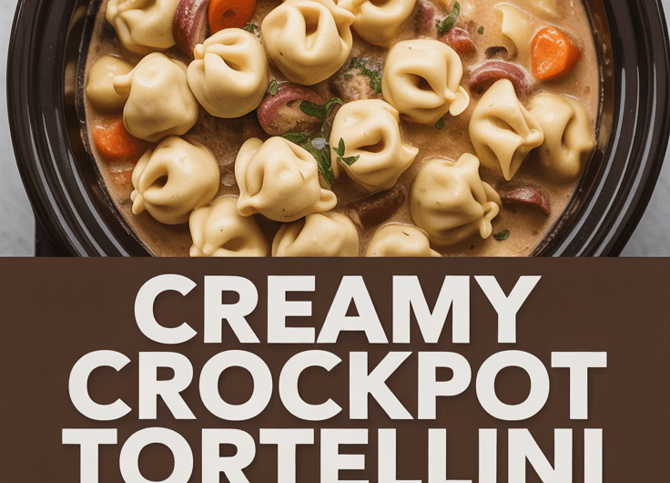 Creamy Crockpot Tortellini Soup