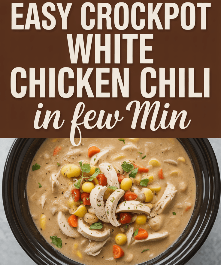 Easy Crockpot White Chicken Chili Recipe