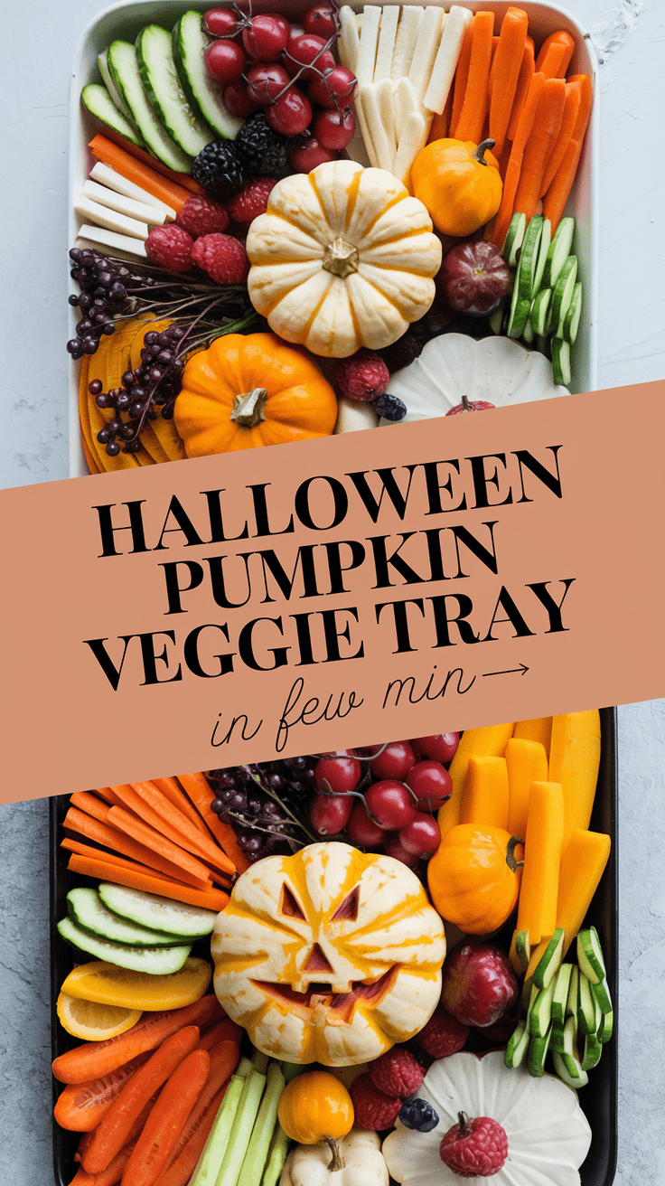 Halloween Pumpkin Veggie Tray