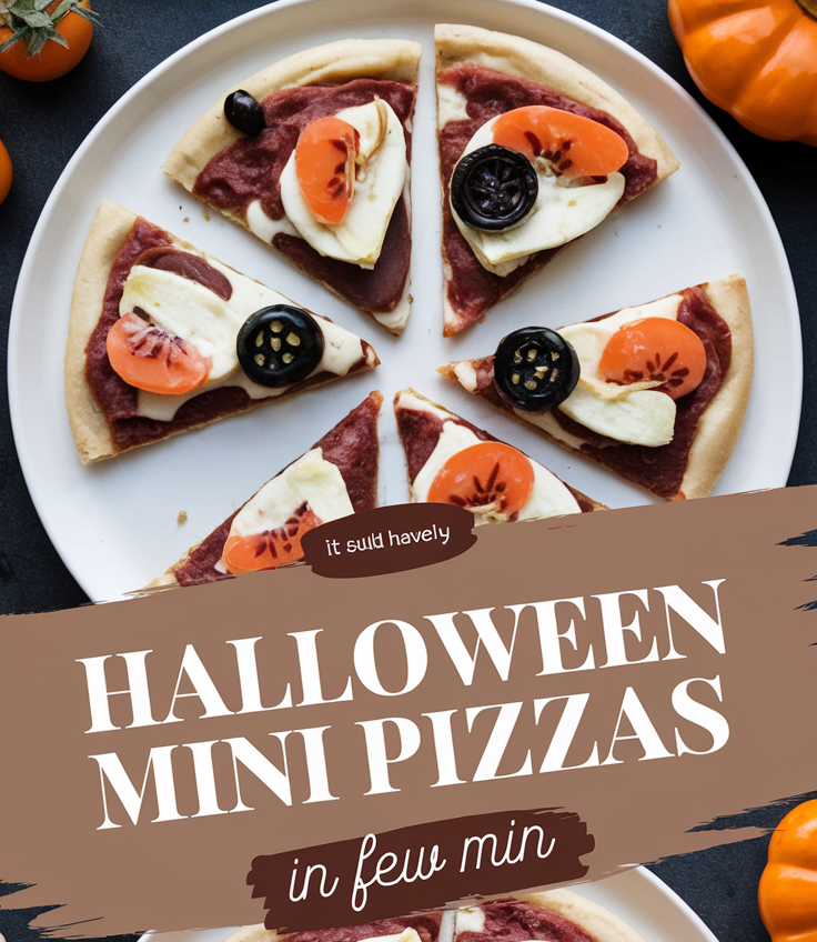 Halloween Mini Pizzas