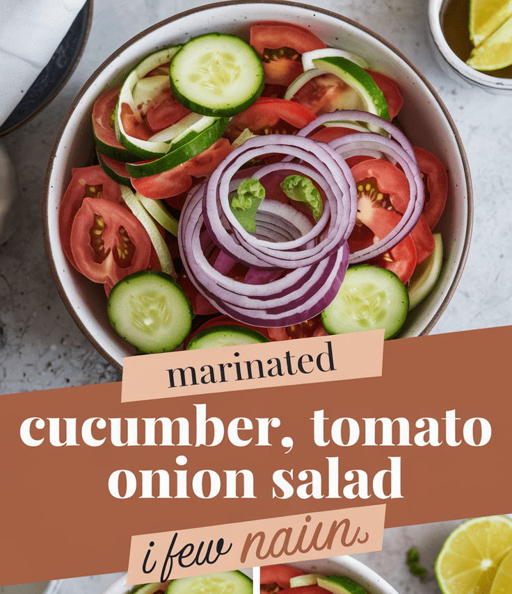 Marinated Cucumber, Tomato Onion Salad
