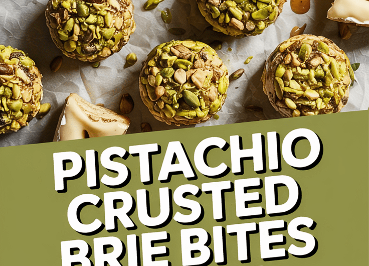 Pistachio Crusted Brie Bites with Honey Glaze