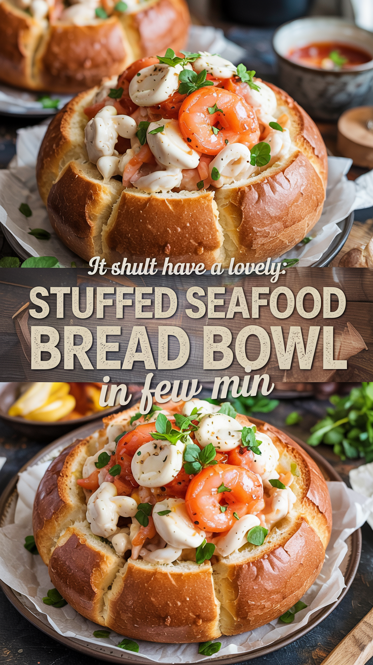 Stuffed Seafood Bread Bowl