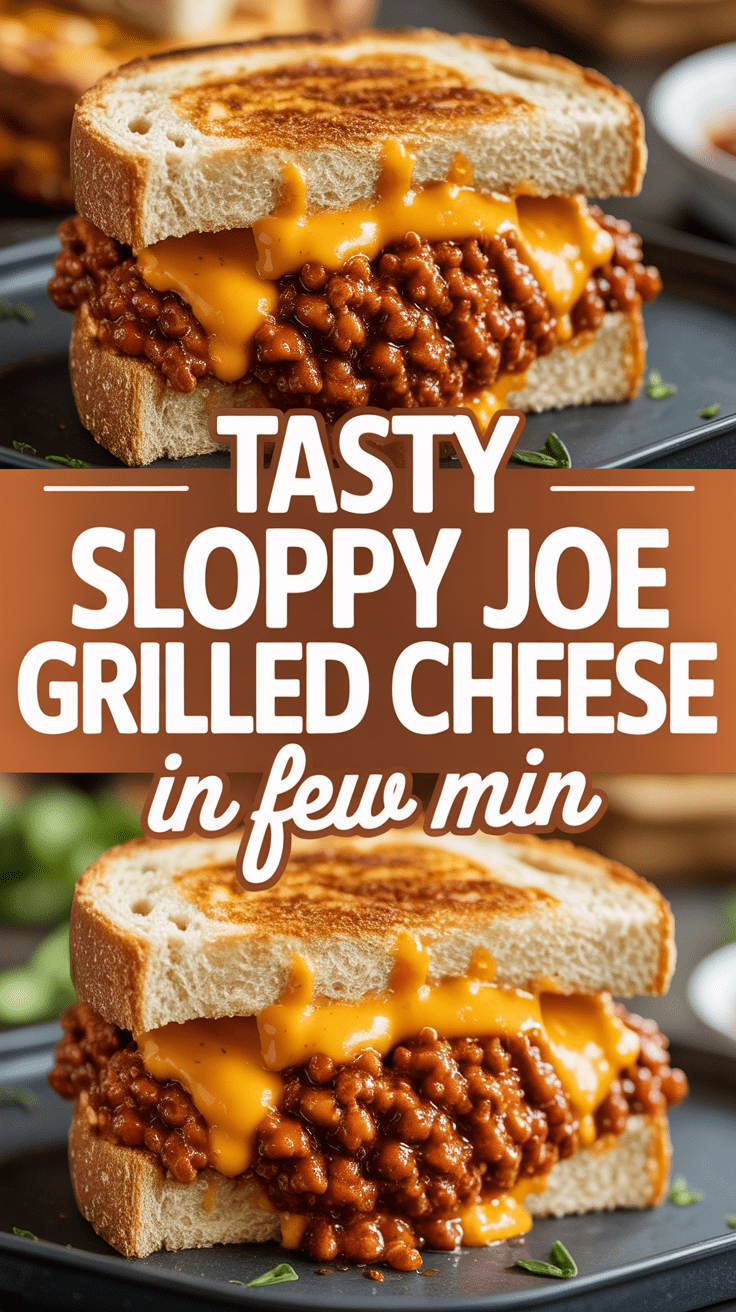 Tasty Sloppy Joe Grilled Cheese