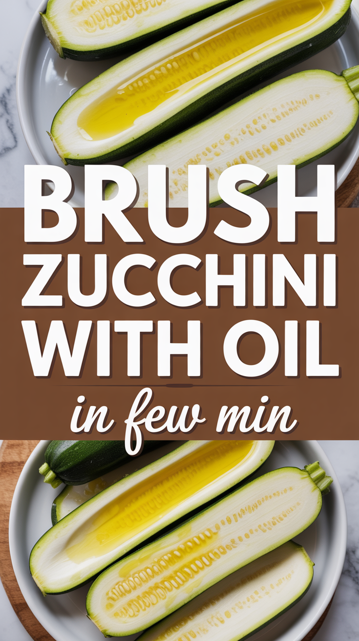 Brush Zucchini With Oil