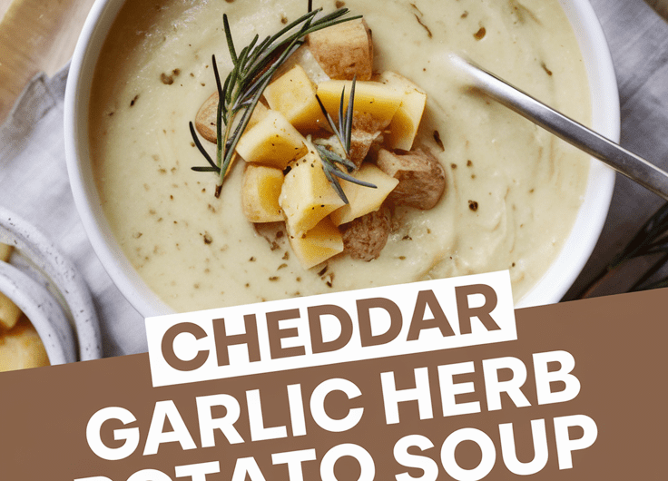 Cheddar Garlic Herb Potato Soup