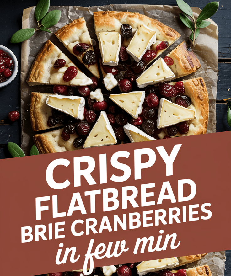 Crispy Flatbread with Brie & Cranberries