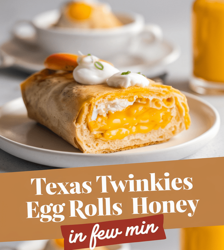 Texas Twinkies Egg Rolls with Honey