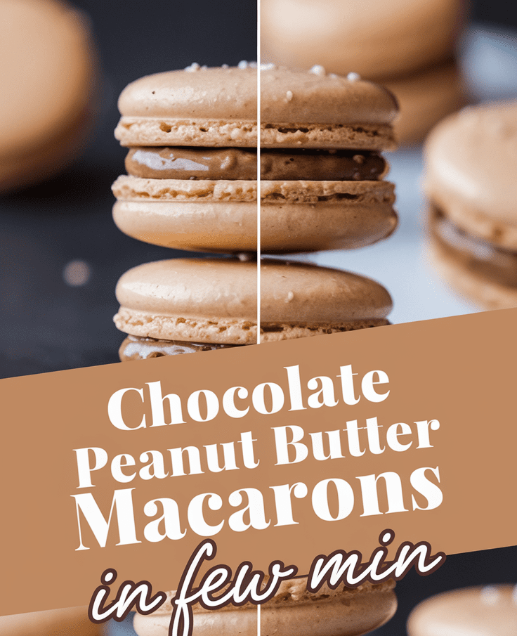Chocolate Peanut Butter Macarons