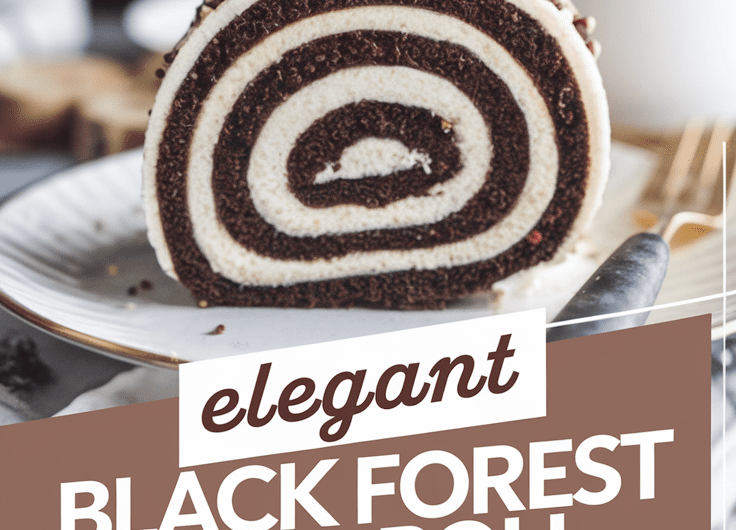 Elegant Black Forest Cake Roll