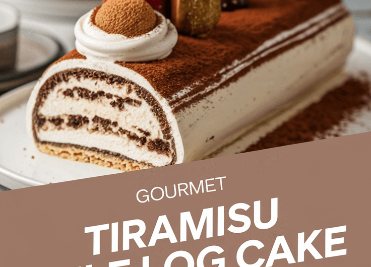 Gourmet Tiramisu Yule Log Cake