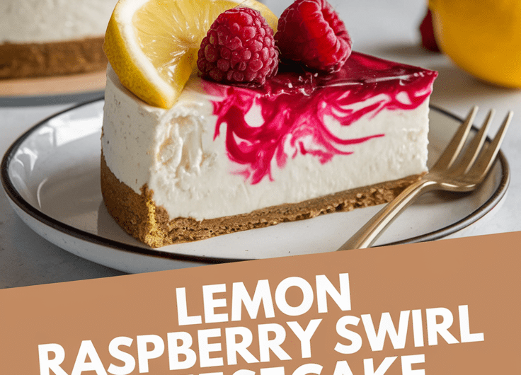 Lemon Raspberry Swirl Cheesecake