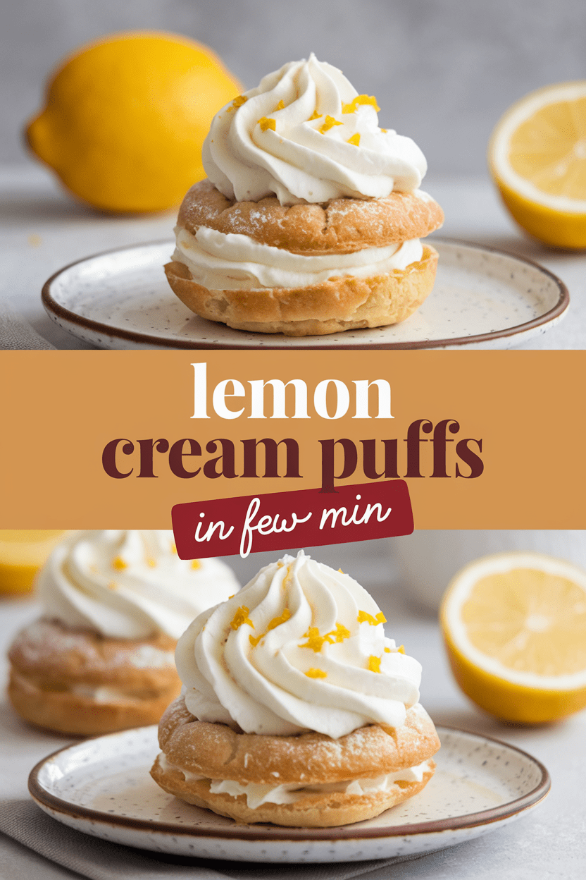 Lemon Square Rice Puffs Lemon Cream Puffs